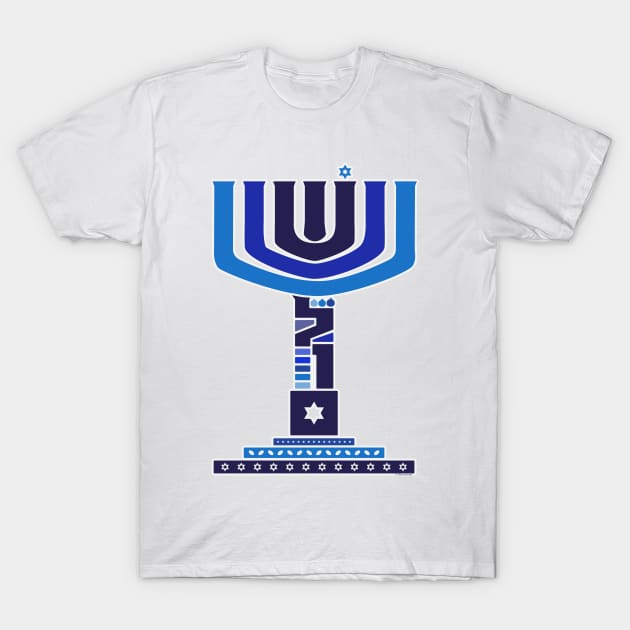 Menorah T-Shirt by MeLoveIsrael